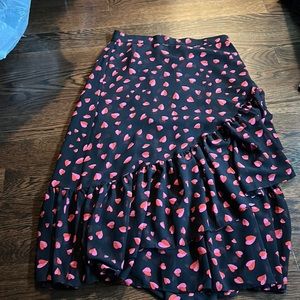 Midi ruffle heart skirt